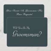 Bent u mijn Groomsman met het Afbeelding van het M Kaart (Voorkant / Achterkant)
