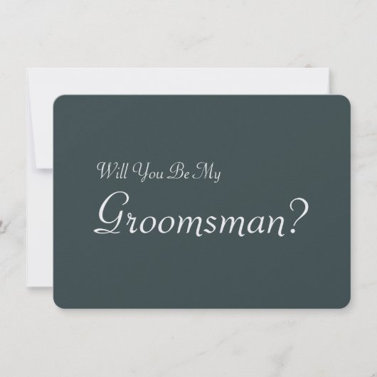 Bent u mijn Groomsman met het Afbeelding van het M Kaart (Voorkant)