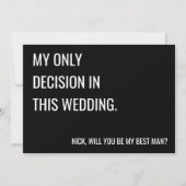 Bent u mijn groomsman met platte kaart? kaart (Voorkant)