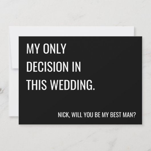 Bent u mijn groomsman met platte kaart? kaart (Voorkant)