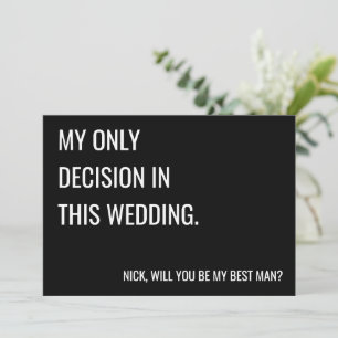 Bent u mijn groomsman met platte kaart? kaart