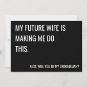 Bent u mijn groomsman met platte kaart? kaart (Voorkant)