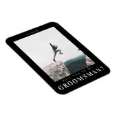 Bent u mijn Groomsman Minima Foto Modern Dark? Magneet (Rechterzijde)