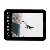 Bent u mijn Groomsman Minima Foto Modern Dark? Magneet (Horizontaal)