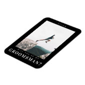 Bent u mijn Groomsman Minima Foto Modern Dark? Magneet (Linkerzijde)