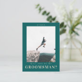 Bent u mijn Groomsman minimalistische foto Modern Briefkaart (Staand voorkant)