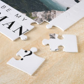 Bent u mijn Groomsman minimalistische foto Modern Legpuzzel (Zijkant)