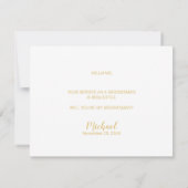 Bent u mijn Groomsman? Modern Script Gold Kaart (Achterkant)