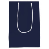 Bent u mijn Groomsman? Modern Script Navy Blue Medium Cadeauzakje (Achterkant)
