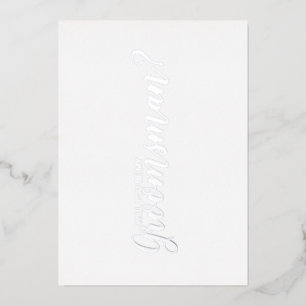 Bent u mijn Groomsman? Modern Script Silver Folie Uitnodiging