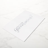Bent u mijn Groomsman? Modern Script Silver Folie Uitnodiging (Gedraaid)