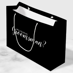 Bent u mijn Groomsman? Modern voorstel Groot Cadeauzakje
