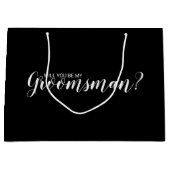 Bent u mijn Groomsman? Modern voorstel Groot Cadeauzakje (Voorkant)