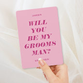 Bent u mijn Groomsman? Moderne tekstroze Kaart
