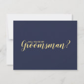 Bent u mijn Groomsman? Ontwerpkaart Kaart (Voorkant)
