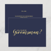 Bent u mijn Groomsman? Ontwerpkaart Kaart (Voorkant / Achterkant)