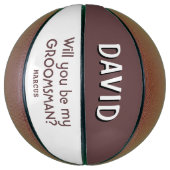 Bent u mijn Groomsman op het huwelijk? Basketbal (Verticaal)
