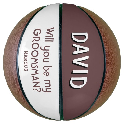Bent u mijn Groomsman op het huwelijk? Basketbal (Verticaal)