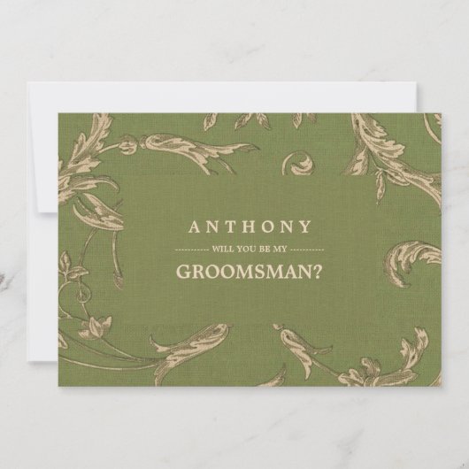 Bent u mijn Groomsman?  patroon Kaart (Voorkant)