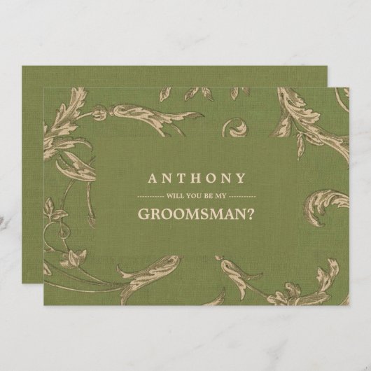 Bent u mijn Groomsman?  patroon Kaart (Voorkant / Achterkant)