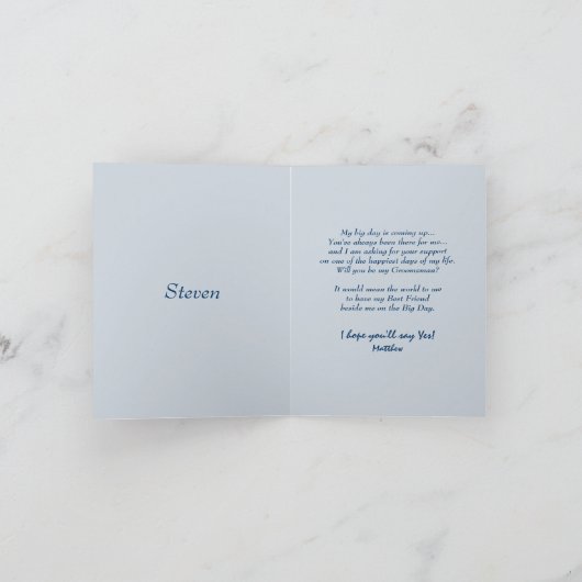 Bent u mijn Groomsman? Peacock Feather (Binnen)