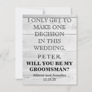 Bent u mijn Groomsman? Persoonlijke uitnodiging