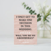 Bent u mijn Groomsman? Persoonlijke uitnodiging (Staand voorkant)