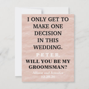 Bent u mijn Groomsman? Persoonlijke uitnodiging