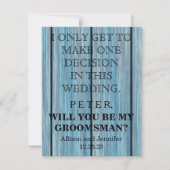Bent u mijn Groomsman? Persoonlijke uitnodiging (Voorkant)