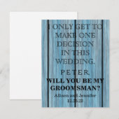 Bent u mijn Groomsman? Persoonlijke uitnodiging (Voorkant / Achterkant)