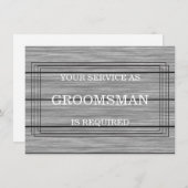 Bent u mijn Groomsman? Persoonlijke uitnodiging (Voorkant / Achterkant)