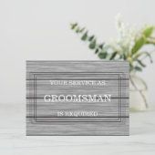 Bent u mijn Groomsman? Persoonlijke uitnodiging (Staand voorkant)