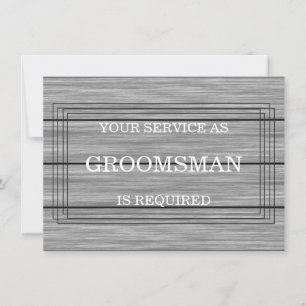 Bent u mijn Groomsman? Persoonlijke uitnodiging
