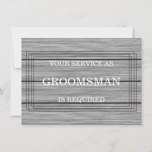 Bent u mijn Groomsman? Persoonlijke uitnodiging (Voorkant)