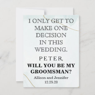 Bent u mijn Groomsman? Persoonlijke uitnodiging