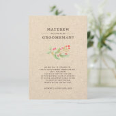 Bent u mijn Groomsman? Robuuste uitnodigingen (Staand voorkant)