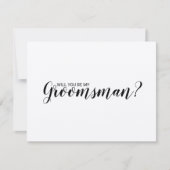 Bent u mijn Groomsman? Rustic Kraft Paper Kaart (Voorkant)