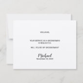 Bent u mijn Groomsman? Rustic Kraft Paper Kaart (Achterkant)