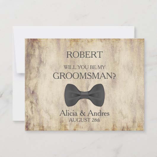 Bent u mijn Groomsman? Uitnodiging (Voorkant)