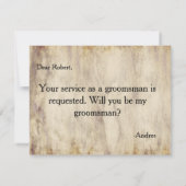 Bent u mijn Groomsman? Uitnodiging (Achterkant)