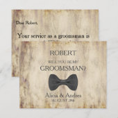 Bent u mijn Groomsman? Uitnodiging (Voorkant / Achterkant)