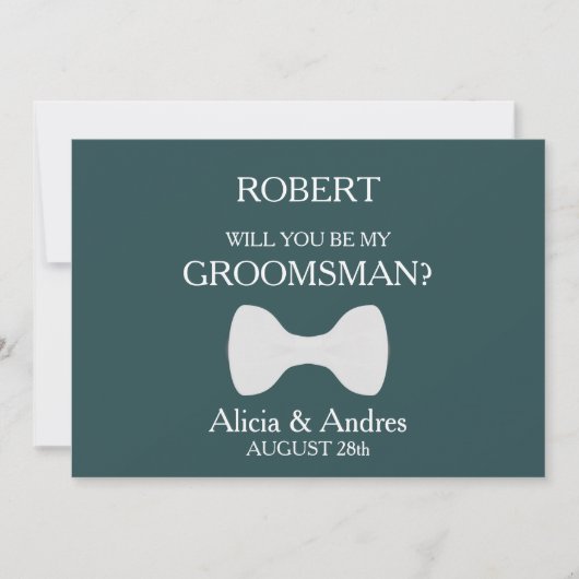 Bent u mijn Groomsman? Uitnodiging (Voorkant)