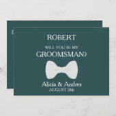 Bent u mijn Groomsman? Uitnodiging (Voorkant / Achterkant)