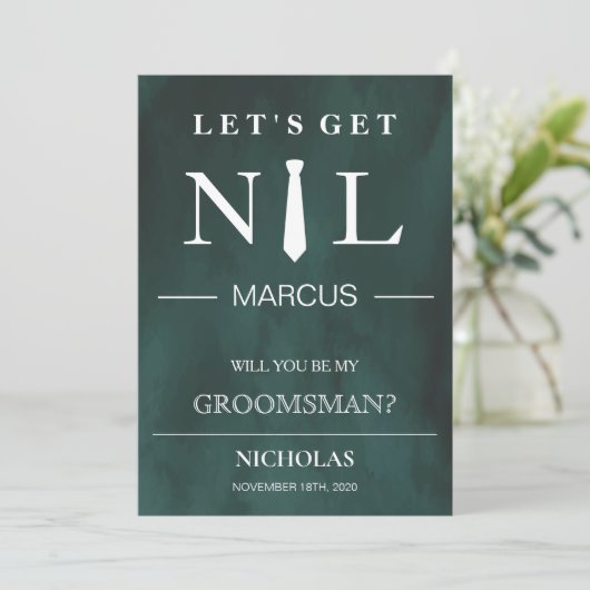 Bent u mijn Groomsman? Uitnodiging (Staand voorkant)