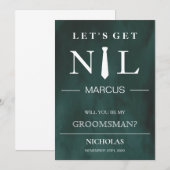 Bent u mijn Groomsman? Uitnodiging (Voorkant / Achterkant)