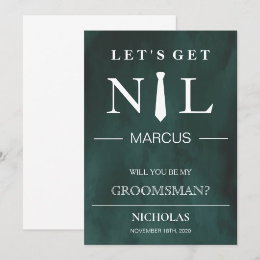 Bent u mijn Groomsman? Uitnodiging (Voorkant / Achterkant)