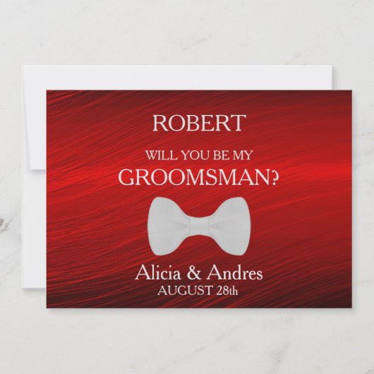 Bent u mijn Groomsman? Uitnodiging (Voorkant)