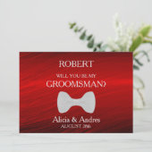 Bent u mijn Groomsman? Uitnodiging (Staand voorkant)