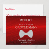 Bent u mijn Groomsman? Uitnodiging (Voorkant / Achterkant)