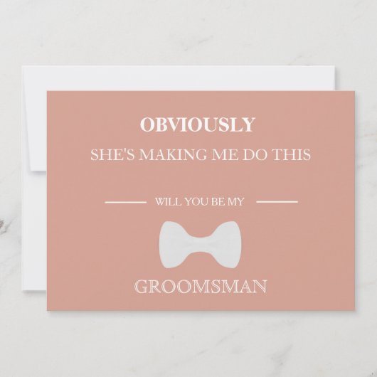 Bent u mijn Groomsman? Uitnodiging (Voorkant)